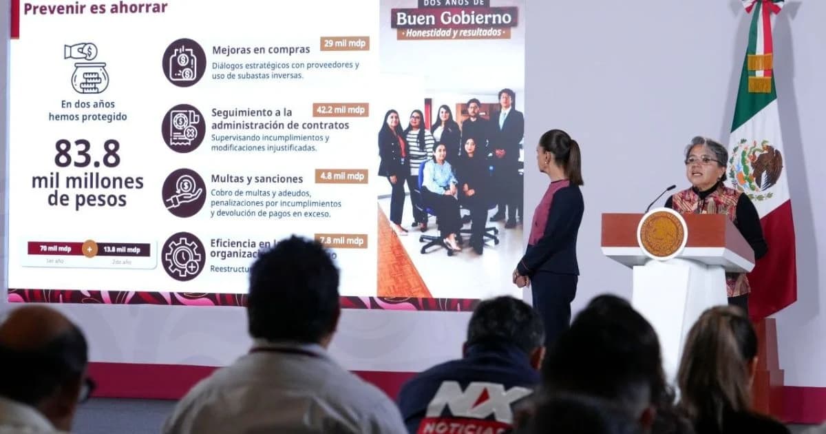 Presentación de Buen Gobierno con el desglose de 83.8 mil millones de pesos protegidos en dos años
