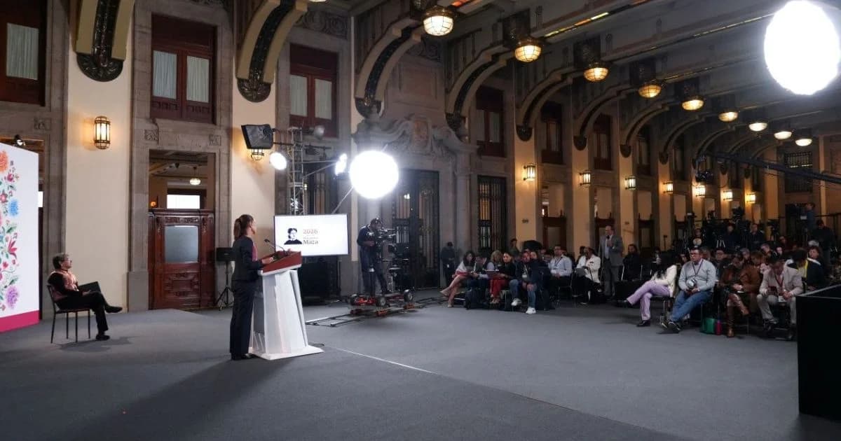 Claudia Sheinbaum durante la Conferencia del Pueblo del 22 de septiembre de 2026
