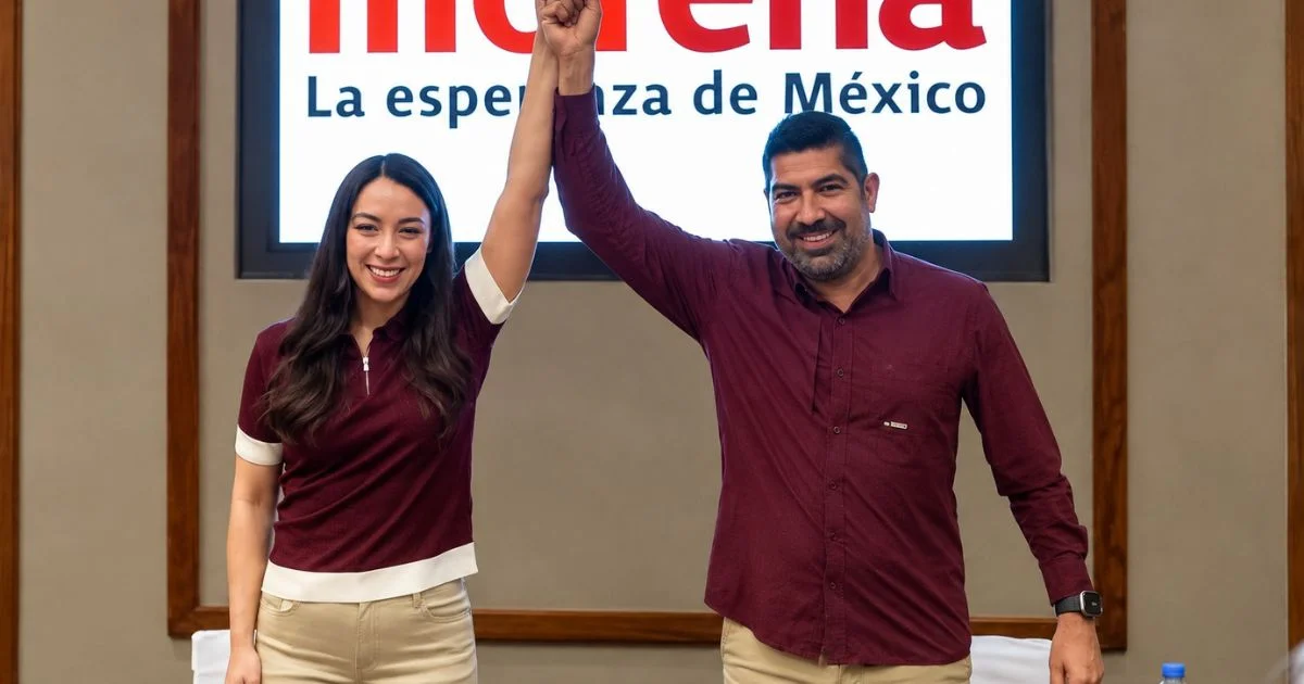 Julieta Ramírez y Armando Ayala en reunión de trabajo en Ensenada