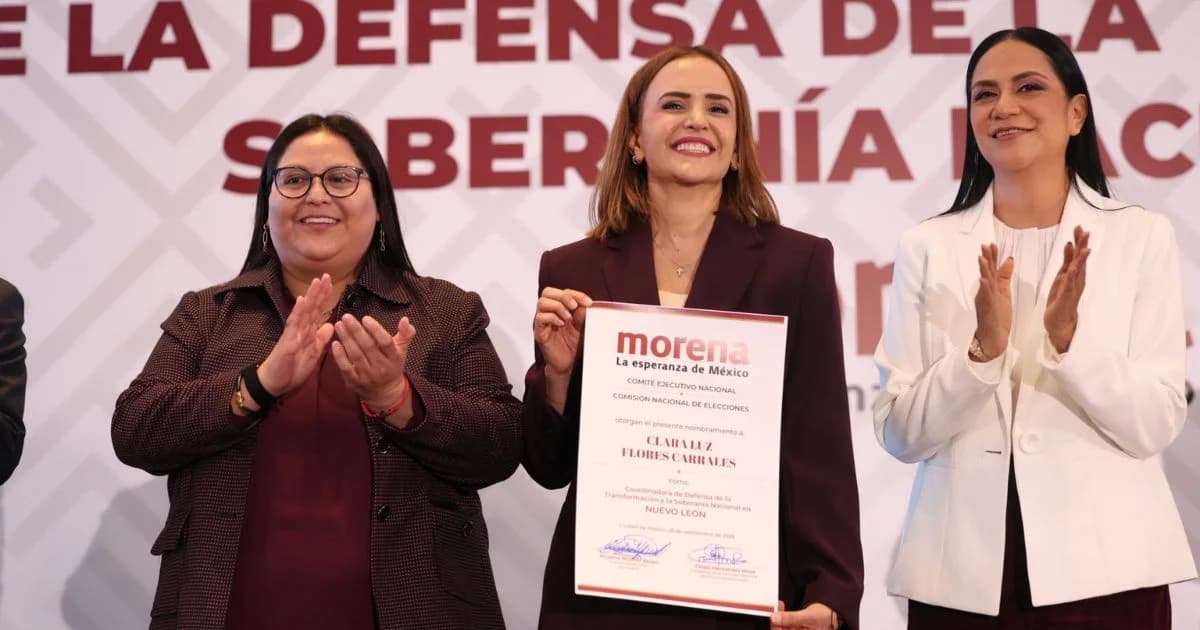 Acto de Morena para formalizar una coordinación estatal en Nuevo León