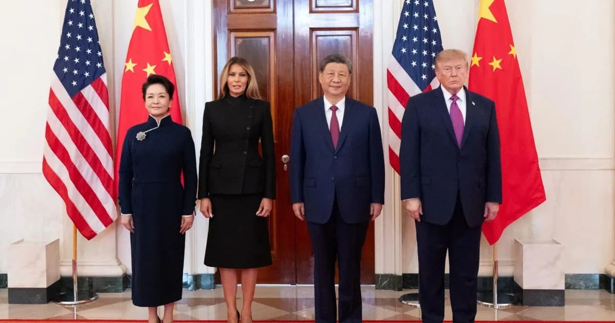 Donald Trump y Xi Jinping durante los encuentros entre China y EU