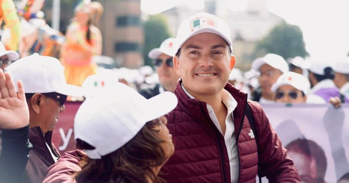 Javier López Casarín durante un acto público en Álvaro Obregón