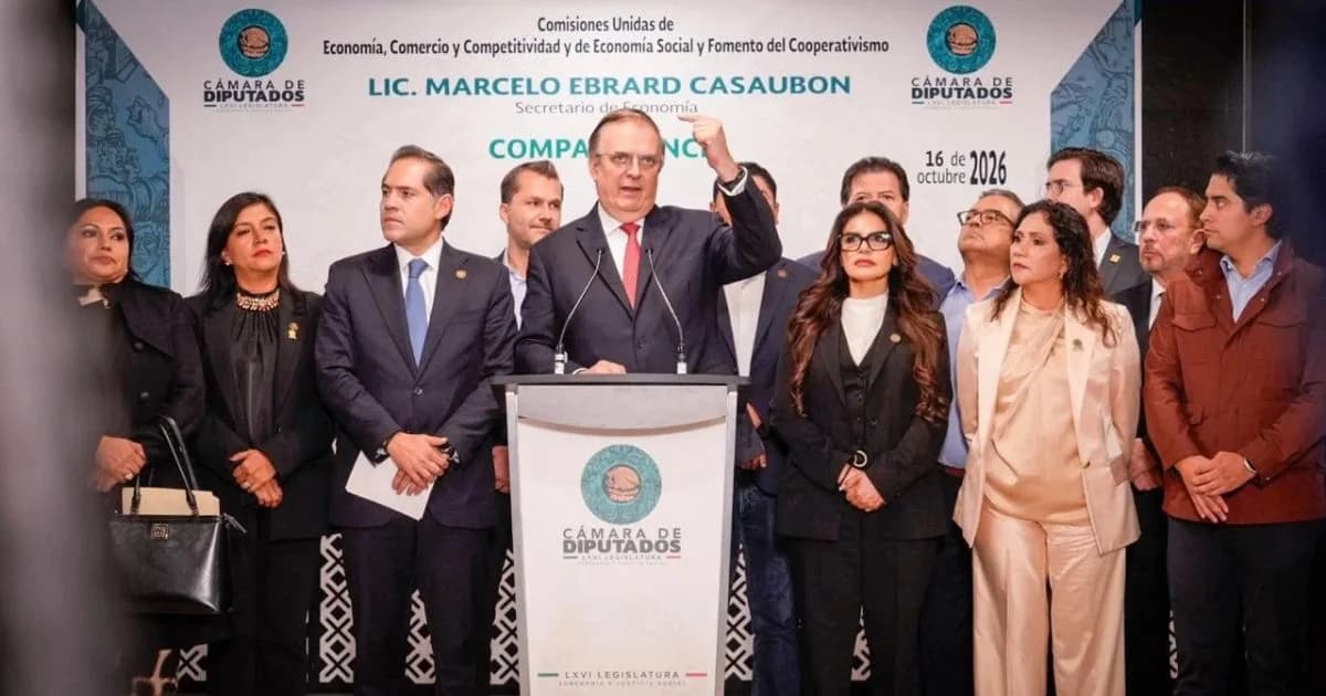 Marcelo Ebrard en una comparecencia ante comisiones de la Cámara de Diputados